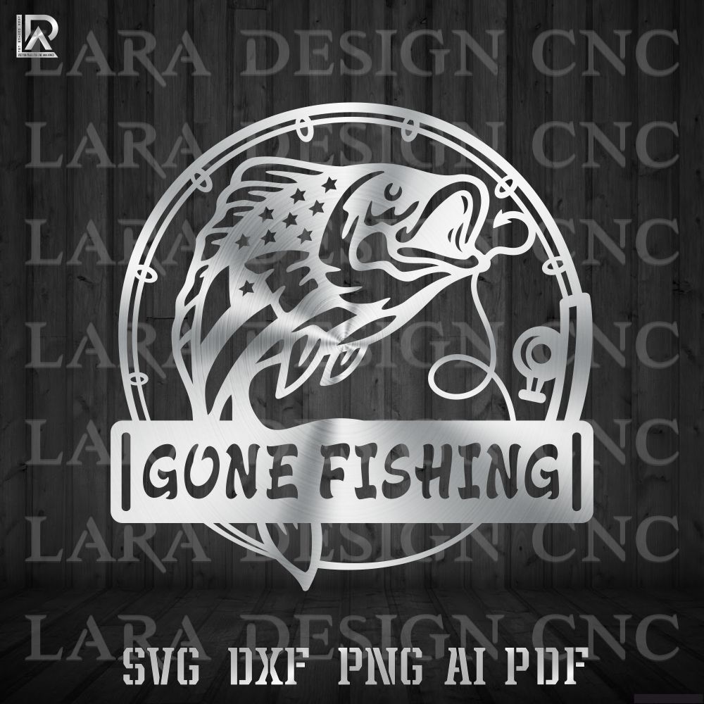 gone fishing monogram