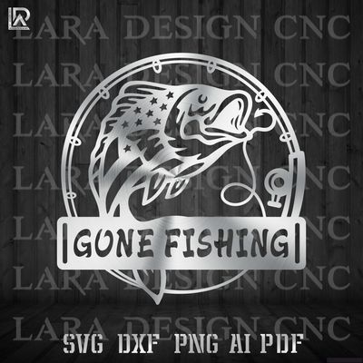 gone fishing monogram