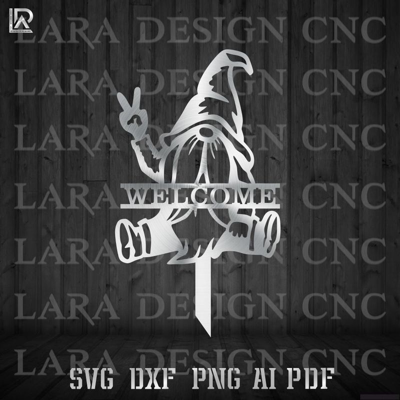 gnome garden stake Svg