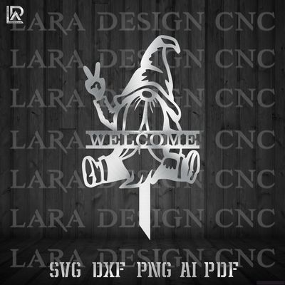 gnome garden stake Svg