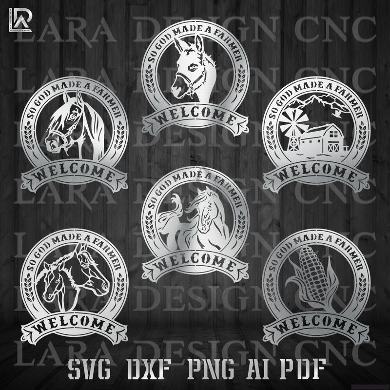 FARM WELCOME SIGNS - DXF - SVG - PDF - AI - CUT FILES