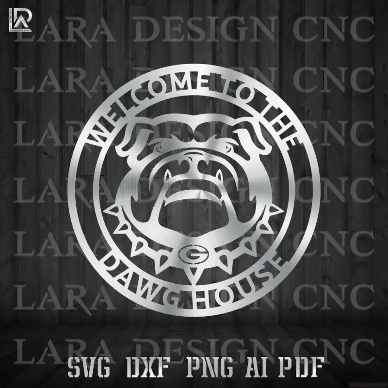 Welcome to the Dawg House – CNC Plasma & Laser Cutting DXF SVG Files round CNC plasma and laser cutting DXF SVG design Welcome to the Dawg House bulldog