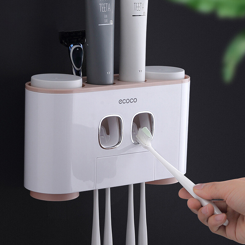 Automatic Toothpaste Dispenser Squeezer Set Multifunctional Toothbrush Holder