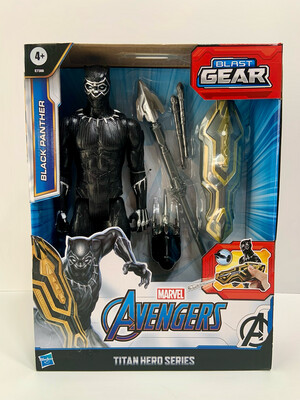 Avengers Titan Hero Series Blast Gear Deluxe Black Panther Action Figure, 12-in