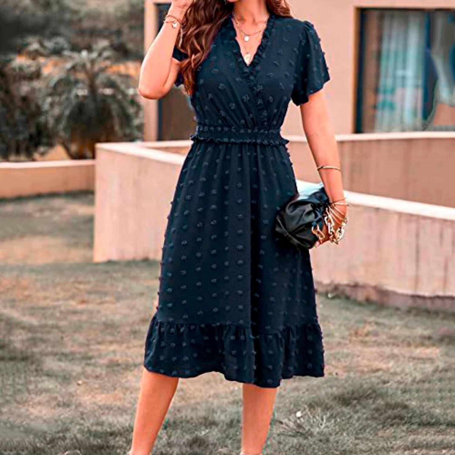 Formal Dress V-Neck