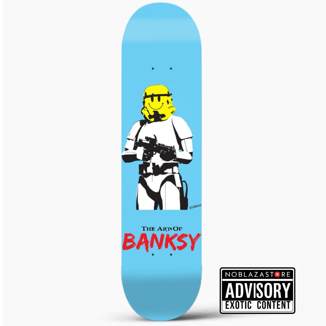 Skateboard Banksy Stormtrooper Smiley