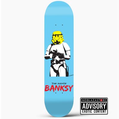 Skateboard Banksy Stormtrooper Smiley