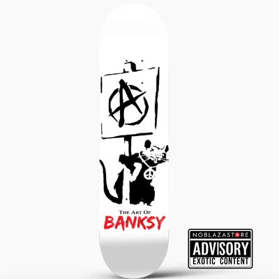 Skateboard Banksy Anarchy Rat