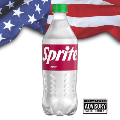 591 ml bottle of Sprite Cherry soda, imported from the United States, limited edition 