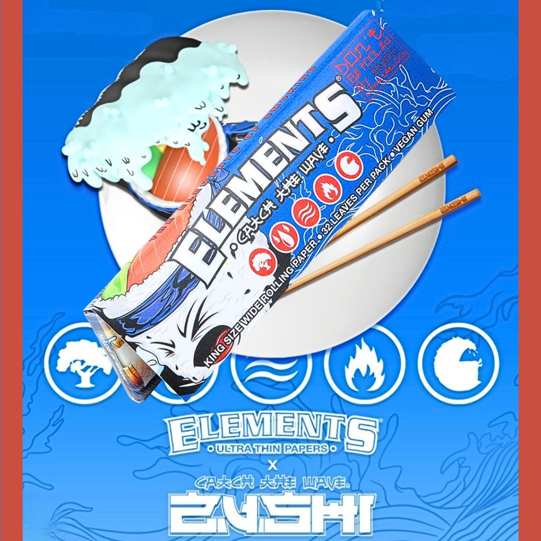 Elements x Zushi King Size Wide Rolling Papers Rare USA