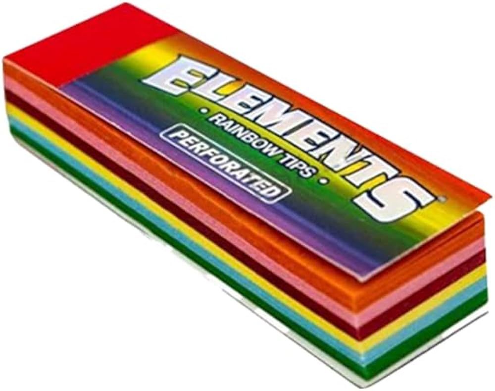 Elements Premium Smoking Tips - Rainbow Perforated