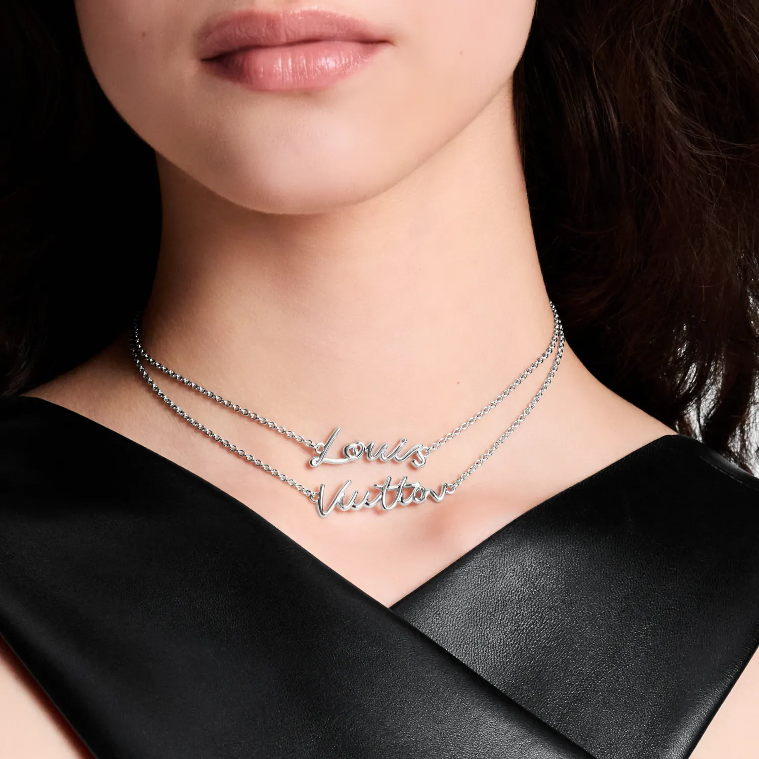 LV Luxe Script Necklace