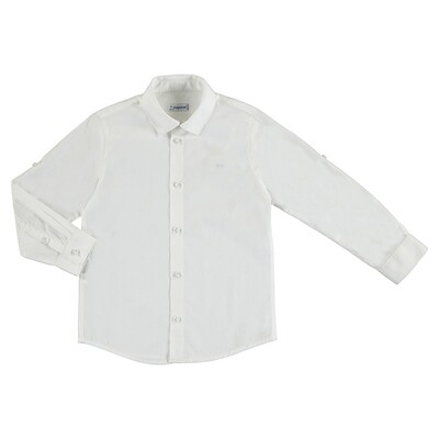 Mayoral 140 Boy's LS Dress Shirt/, Color: BLANCO, Size: 7