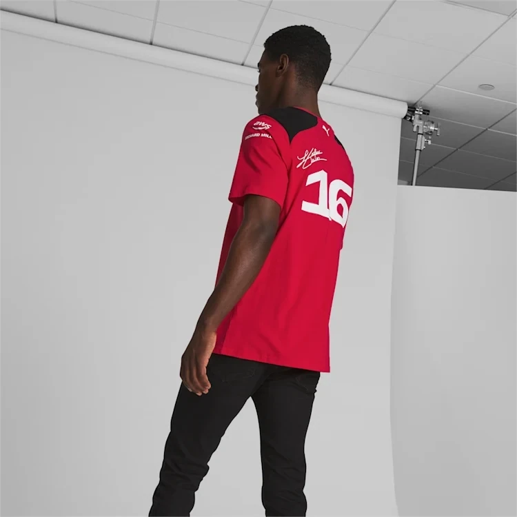 Puma 763420 01 Mens Red & Black Ferrari SF Leclerc T-Shirt