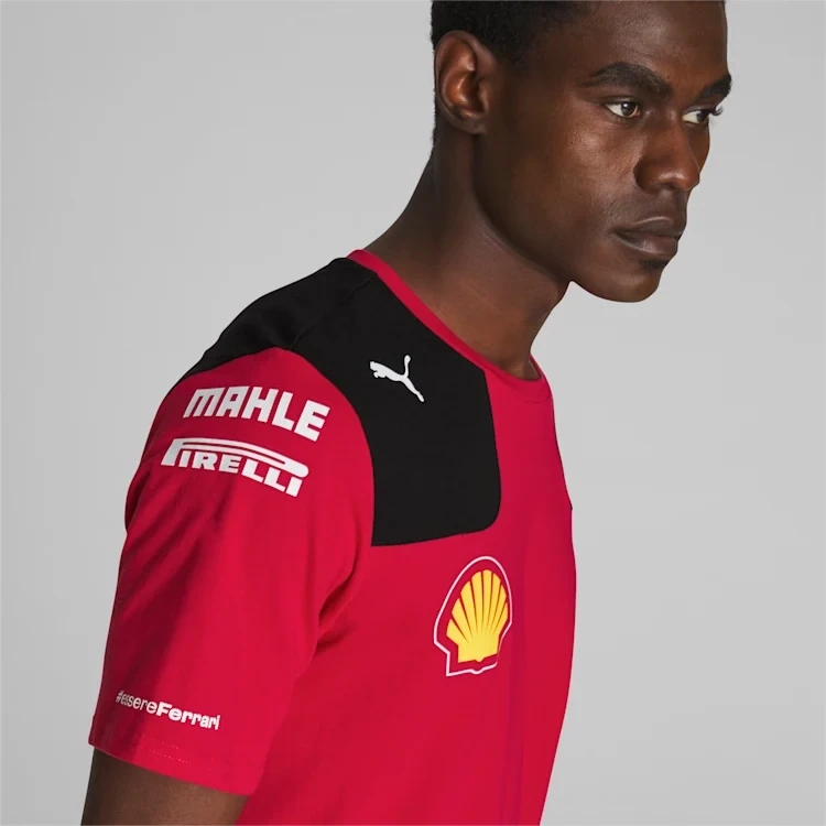 Puma 763420 01 Mens Red & Black Ferrari SF Leclerc T-Shirt