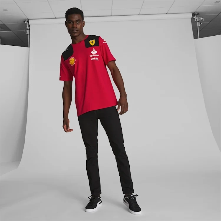 Puma 763420 01 Mens Red & Black Ferrari SF Leclerc T-Shirt