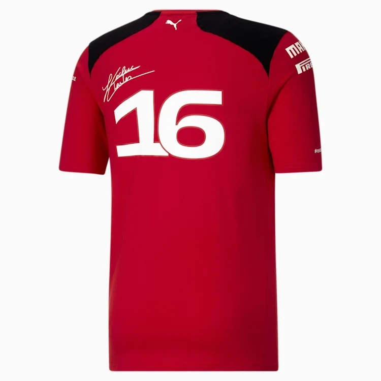 Puma 763420 01 Mens Red & Black Ferrari SF Leclerc T-Shirt