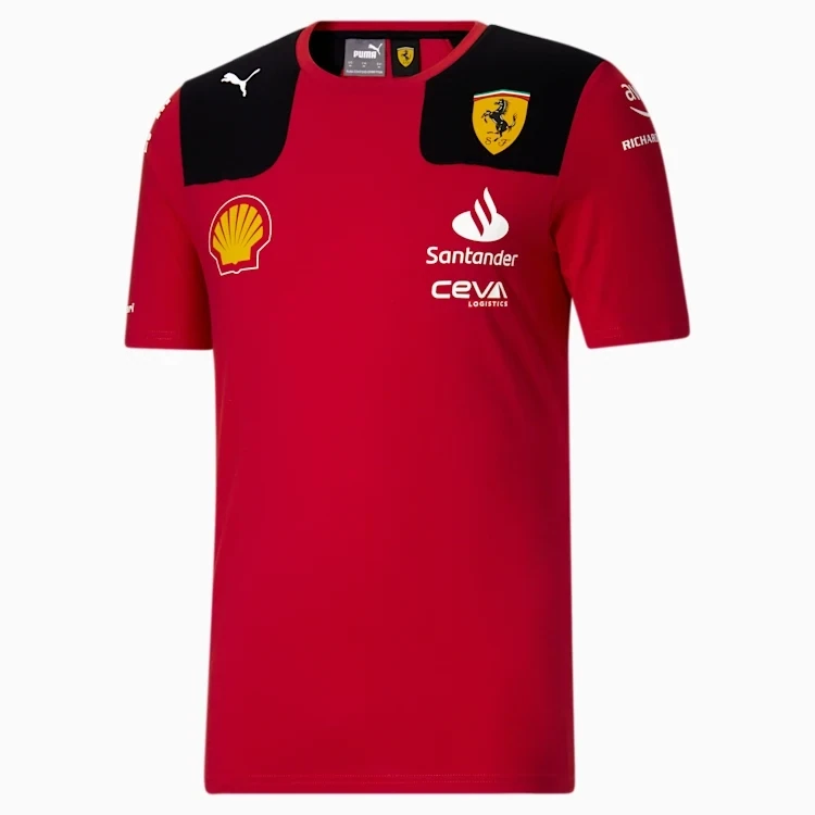 Puma 763420 01 Mens Red & Black Ferrari SF Leclerc T-Shirt