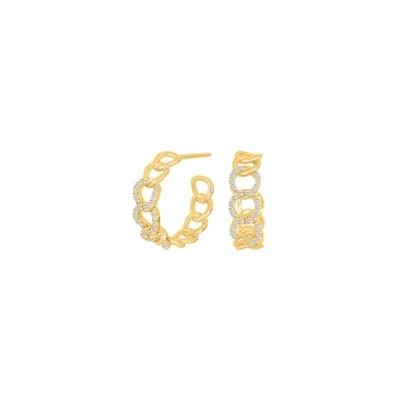 Joanli Nor 345335-3 Gold Knotted Small Hoop Earrings