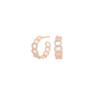 Joanli Nor 345335-4 18KT Plated Rose Gold Knotted Earrings