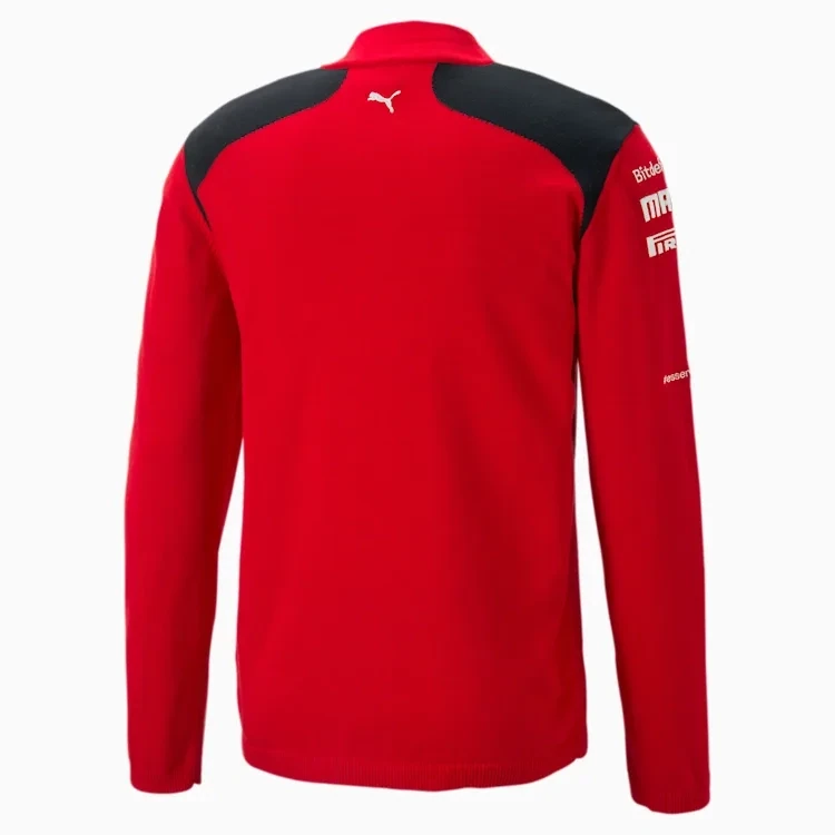 Puma 763414 01 Mens Red Ferrari SF Team HZ Knit Jacket