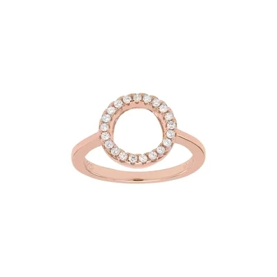 Joanli Nor 145034-4-54 Anna 18KT Plated Rose Gold Ring with Rhinestones /Size 7