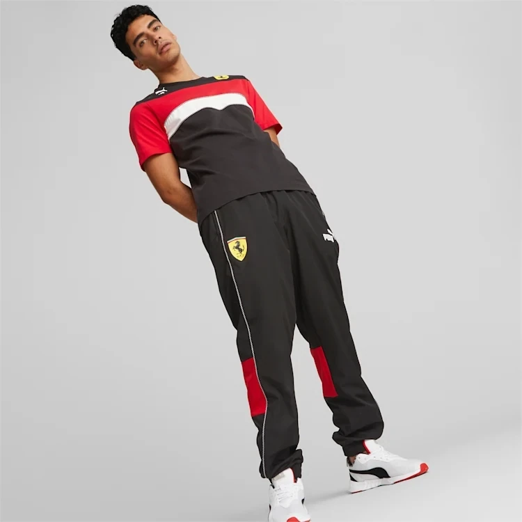 Puma 538159 01 Mens Black, Red, & White Ferrari Race SDS T-Shirt