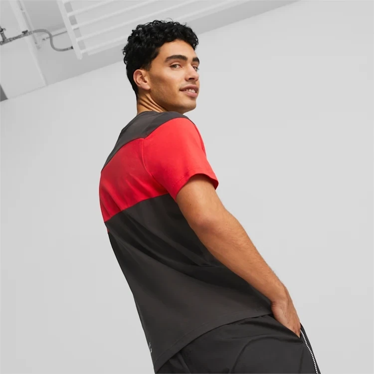 Puma 538159 01 Mens Black, Red, & White Ferrari Race SDS T-Shirt
