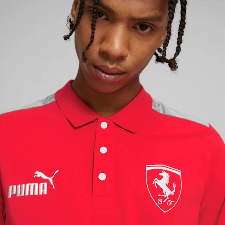 Puma 538207 02 Mens Red Ferrari Race MT7 MC Polo