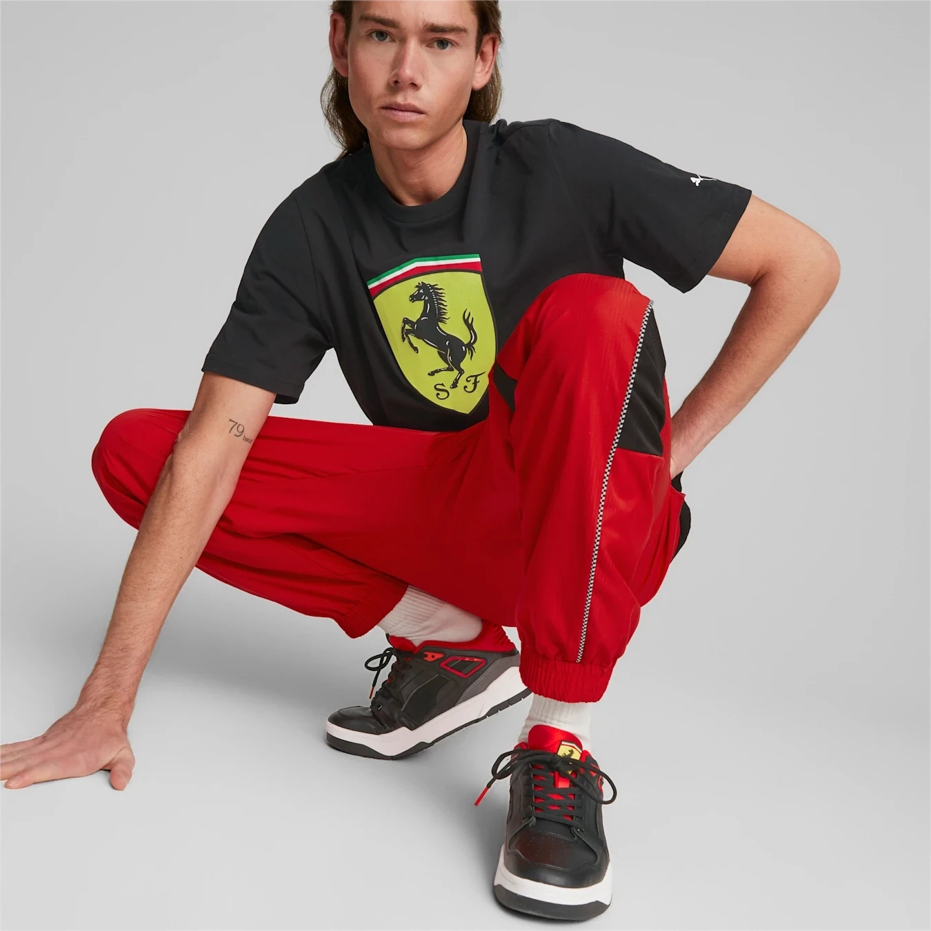 Puma 538175 Mens Ferrari Race T-Shirt with Big Logo