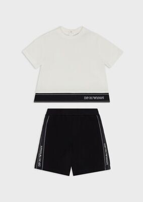 Armani 3RHVJA 1JWZZ Baby Boy's Short Sleeve T-Shirt & Short Set 2PC