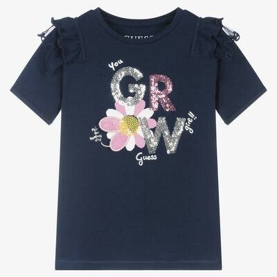 Guess K3RI21K6YW1 Girl’s Short Sleeve Grow T-Shirt – Secret Blue