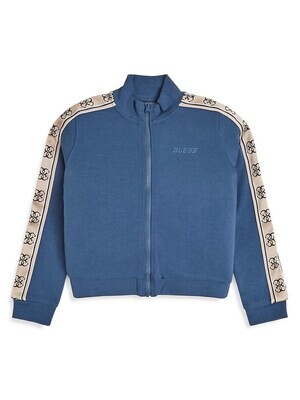 Guess J2YQ06KA3P1 Girl’s LS Mini Me Active Sweatshirt Top w/ Zip /BEAUTY BLUE