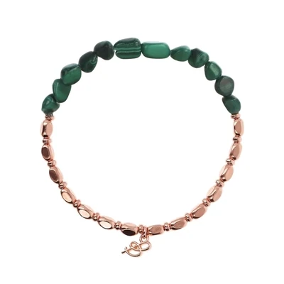 Bronzallure WSBZ01655 Elastic Bracelet Thin Rectangular Stones
