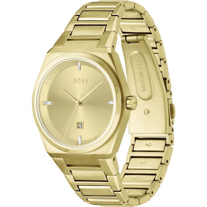 Hugo Boss 1502672 Womens Watch gold Dial and gold stainless steel Strap