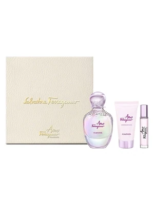 Salvatore Ferragamo 23832 Amo Women's Eau De Toilette, Purse Spray & Body Lotion 3PC Gift Box Set 100ml, 10ml, 50ml – Flowerful