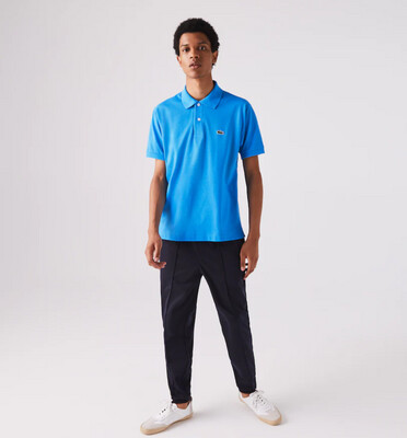Lacoste L.12.12 52 PTV Men's Short Sleeve Classic Fit Polo Shirt – Ibiza Blue