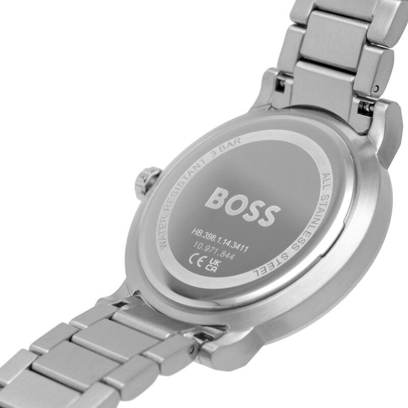 Hugo Boss 1570146 Men's Confidence E Steel Watch & Card Holder Set 2PC/ BLACK (BOX)