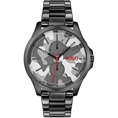 Hugo Boss 1530048 Mens Watch Camo Dial and Black Stainless Steel Strap
