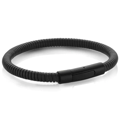 Italgem SMBG94-7.7’’ Black Matte Cobra Bracelet