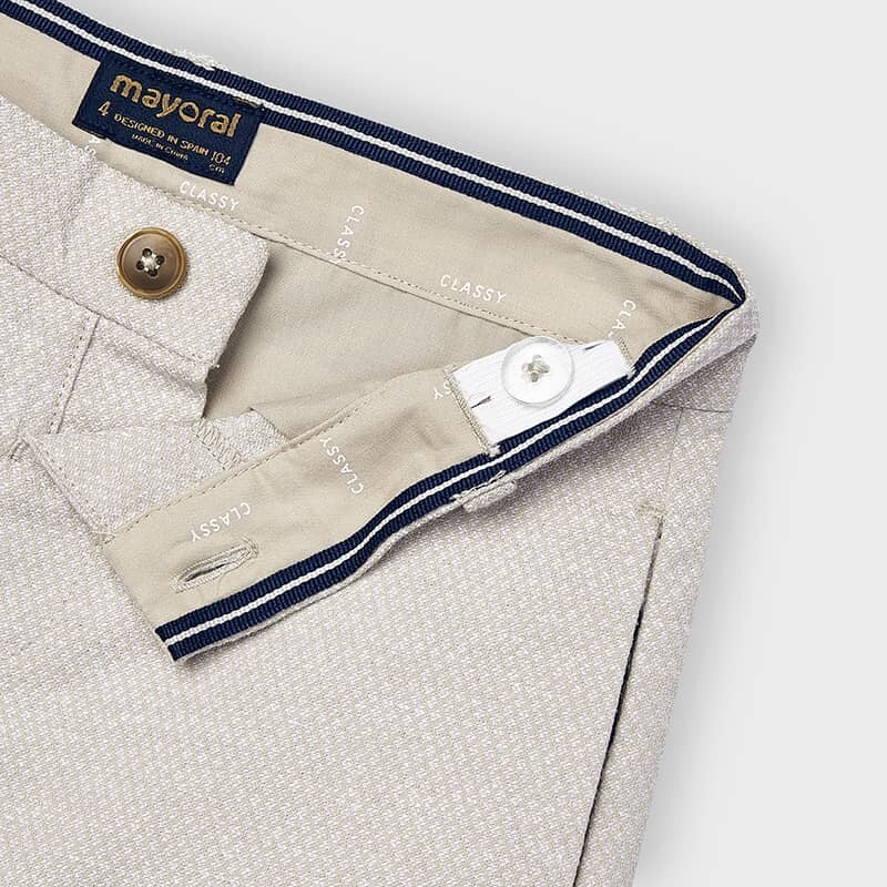 Mayoral 3247 Boy’s Linen Shorts w/ Adjustable Waist – Avena