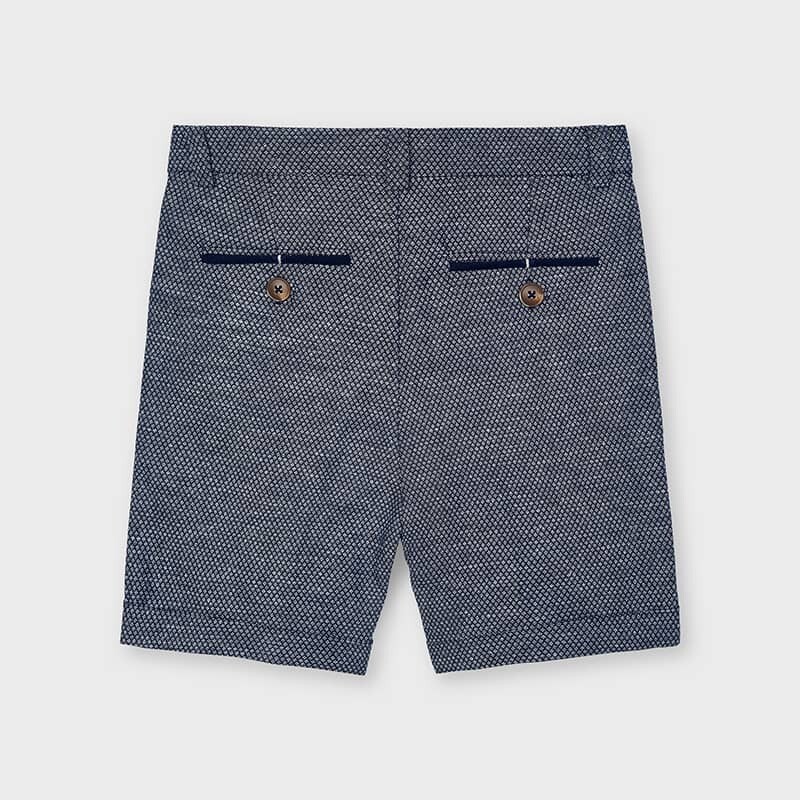 Mayoral 3247, Navy and White Boys Dressy Shorts