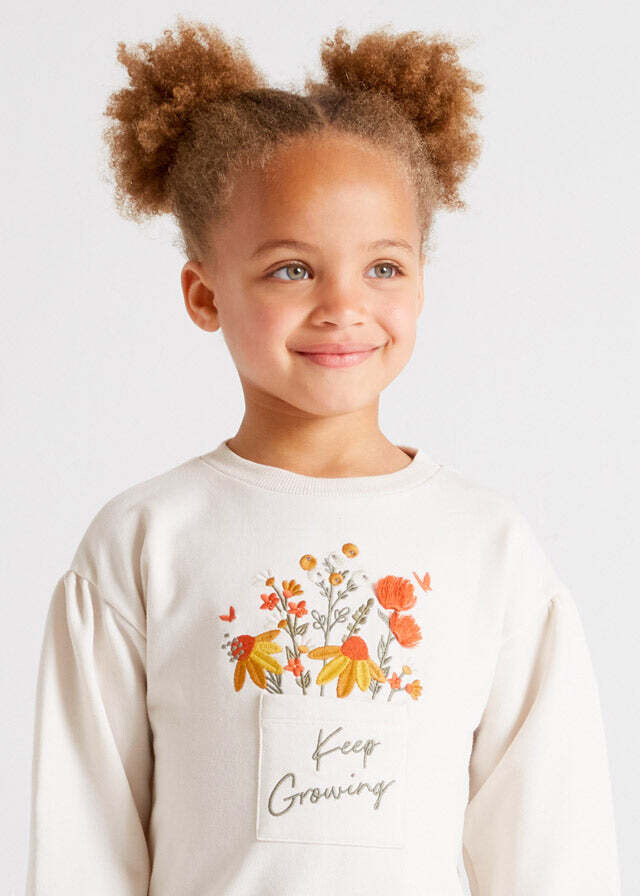 Mayoral 3839 3 Piece Set Pink Hoodie,Jogger and White T-shirt