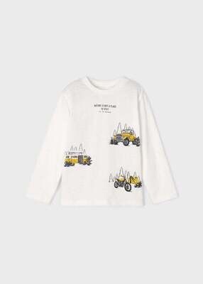 Mayoral 4008 Boy's LS Automobile T-Shirt/