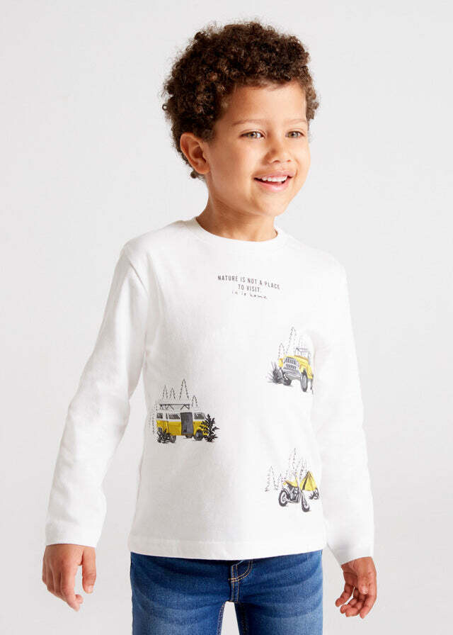 Mayoral 4008 Boy's Long Sleeve Automobile T-Shirt