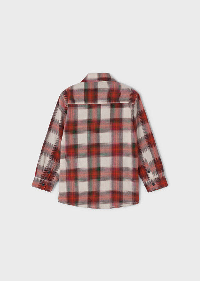 Mayoral 4183 Boy’s Long Sleeve Checked Flannel Shirt – Oxido