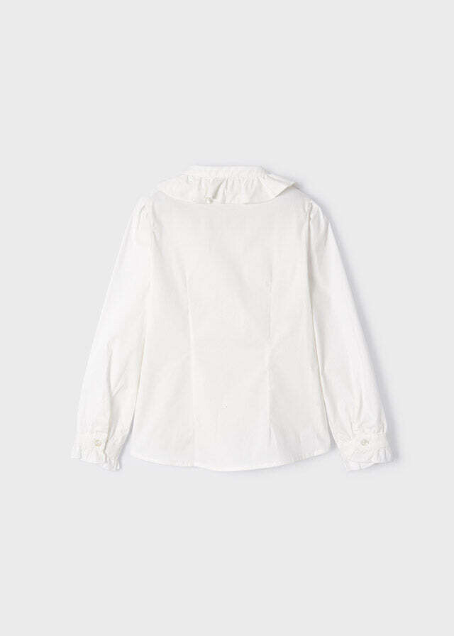 Mayoral 4193 Girl's Long Sleeve Poplin Blouse