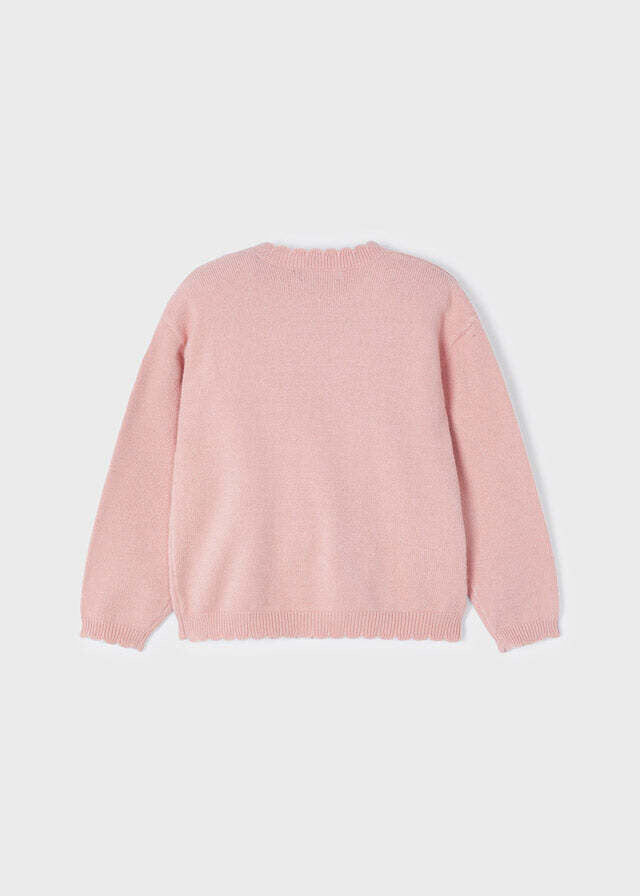 Mayoral 4301 Girl’s Long Sleeve Scalloped Edged Sweater