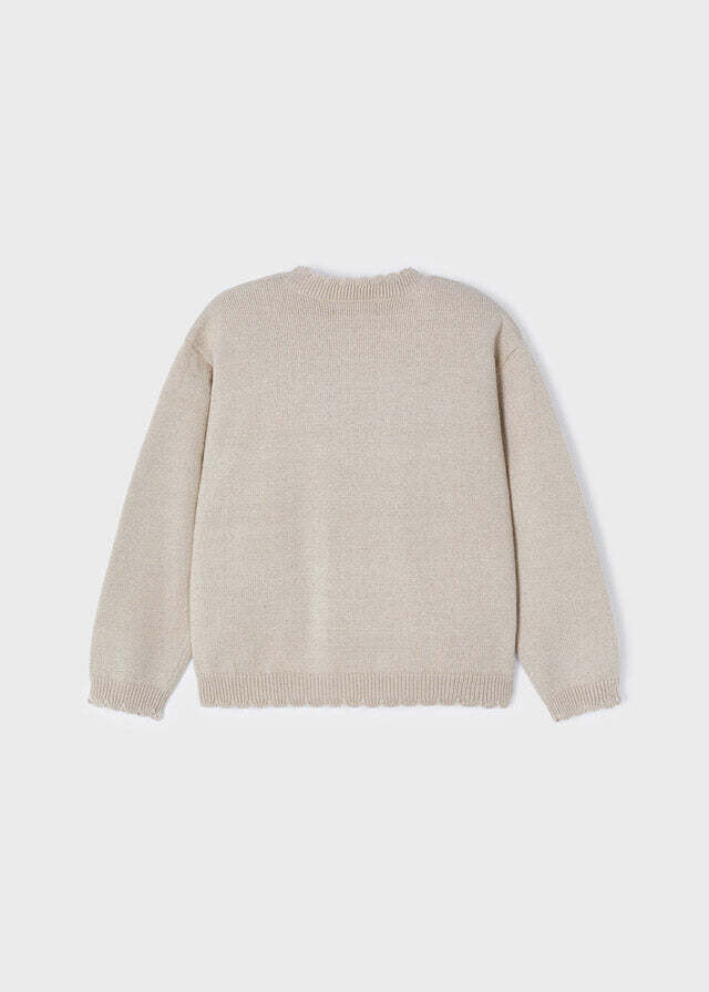 Mayoral 4301 Girl’s Long Sleeve Scalloped Edged Sweater
