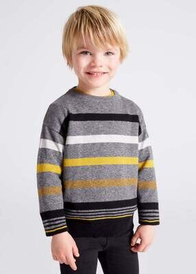 Mayoral 4391 Boy’s Long Sleeve Stripped Sweater – Fosil Vigore